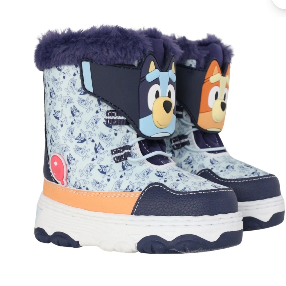 Bluey Toddler Kids Winter Boot with Faux Fur Trim